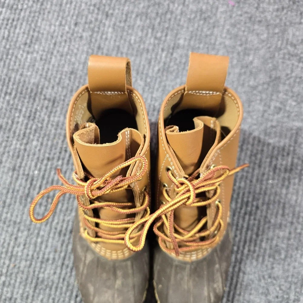 LL‎ Bean Bean Boots Mens Size 6M Brown Leather Rubber Waterproof Duck USA